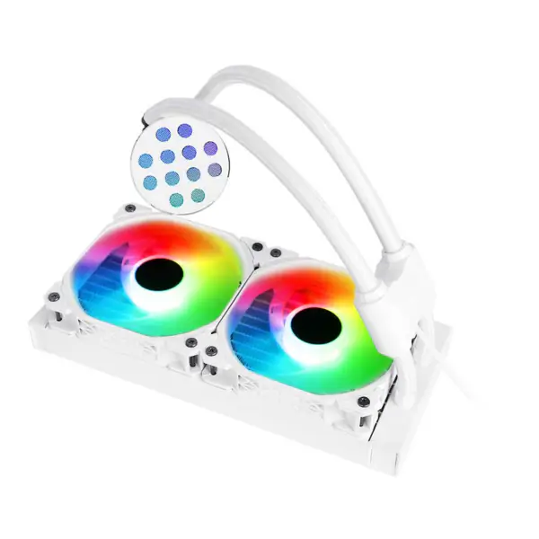 Sama 24cm Aio Cpu Cooler Radiador Cobre Display Água Resfriamento Líquido Pc Cpu Cooler Rgb Glow Com Bomba de Baixo Ruído
