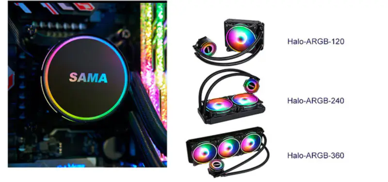 Sama 36cm Aio Cpu Cooler Radiador Cobre Água Arrefecimento Líquido Pc Cpu Cooler Rgb Glow