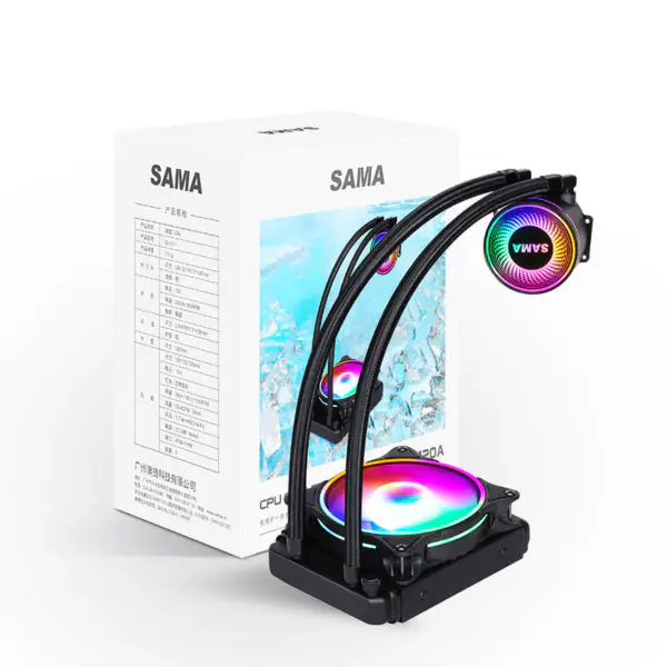 Sama Aio Cpu 120mm Radiador Dissipador de calor líquido Rgb Cooler Cpu Water Cooling Radiator Pc Gaming