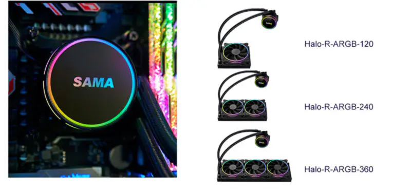 Sama Aio Cpu 240mm Radiador Dissipador de calor líquido Rgb Cooler Cpu Water Cooling Radiator Pc Gaming