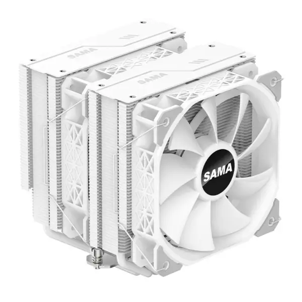 Sama Am4 Am5 Cpu Heatsink Cooler Ventilador forte e funcional Ventilador duplo Cooler Cpu Processor Cooling