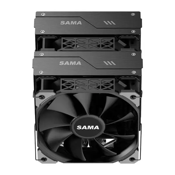 Sama Am4 Am5 Cpu Heatsink Cooler Ventilador forte e funcional Ventilador duplo Cooler Cpu Processor Cooling
