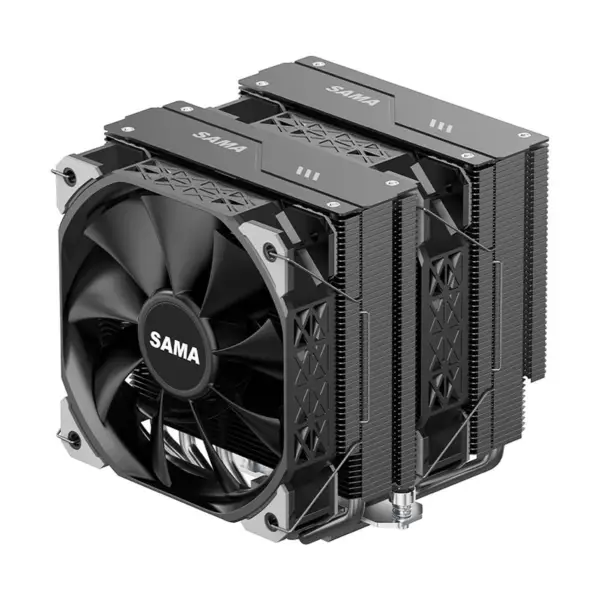 Sama Am4 Am5 Cpu Heatsink Cooler Ventilador forte e funcional Ventilador duplo Cooler Cpu Processor Cooling