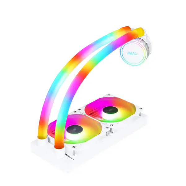 Radiador de arrefecimento para computador Sama Argb 240mm com luz LED para arrefecimento líquido