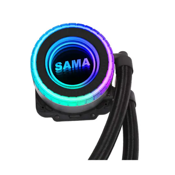 Sama Customizable Amd 240mm Aio Cpu Liquid Cooling Water Cooler Kit With Infinity Mirror Design