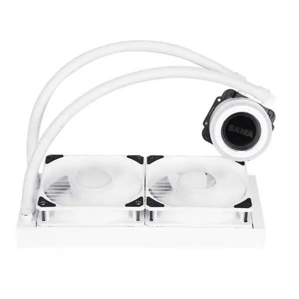 Radiador branco Sama 240mm para arrefecimento de água da CPU