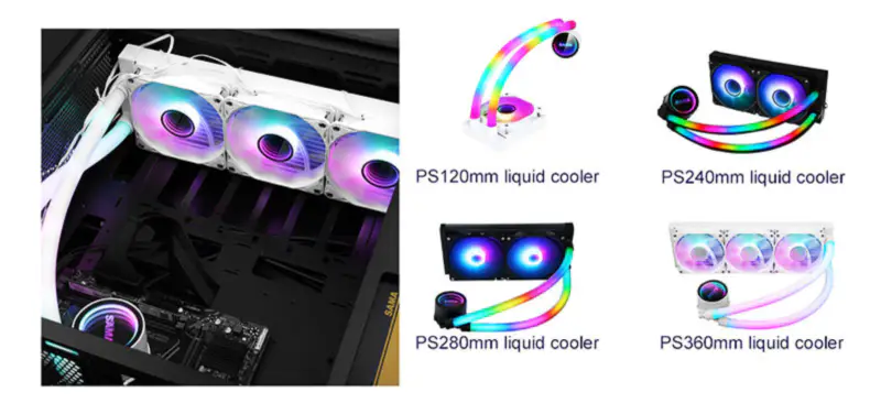 Sama Argb Infinity Mirror Tube 5v Motherboard Sync All In One Pc Cpu Liquid Cooler Arrefecimento a água