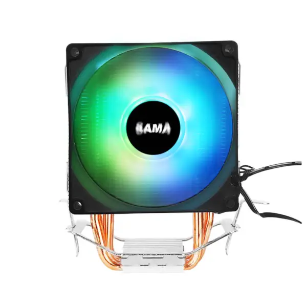 Sama 3 Tubos de calor pretos Refrigerador de ar da CPU para computadores portáteis Refrigerador de ar da CPU com efeito Argb 35.07cfm