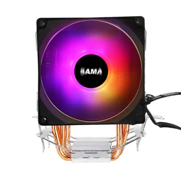 Sama 3 Tubos de calor pretos Refrigerador de ar da CPU para computadores portáteis Refrigerador de ar da CPU com efeito Argb 35.07cfm