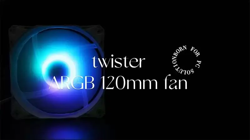 Sama Twister Argb Ventilador de caixa de CPU de computador 120mm Ventilador de arrefecimento de CPU para caixa de jogos Pc