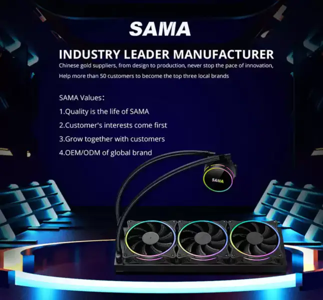 Sama Water Cooling Kit Pc Gpu Cooler Preto Liquid System Cpu Cooler 1700 Para Cpus