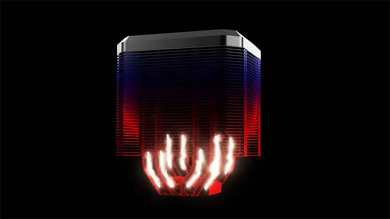 2021 Novo design Alseye Air Cooler Twin-tower com Argb 4 Heatpipes M90 Cooler