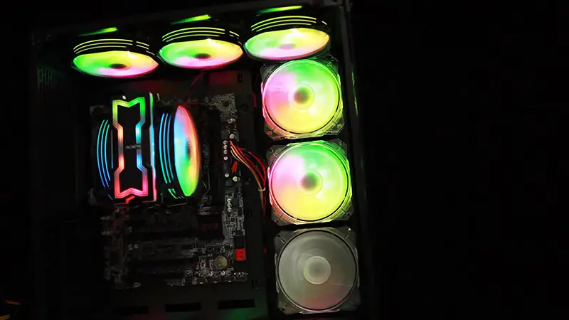 Alseye 120mm Ventilador Duplo 4 Tubos de Calor Rgb Cpu Cooler Aura