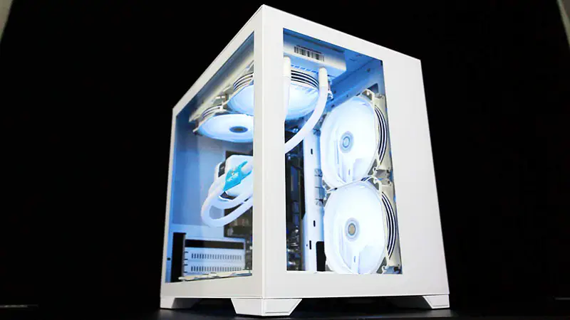 Alseye Refrigerador líquido Argb Aio de 360 mm com moldura branca e visor de temperatura para CPU de 12ª geração