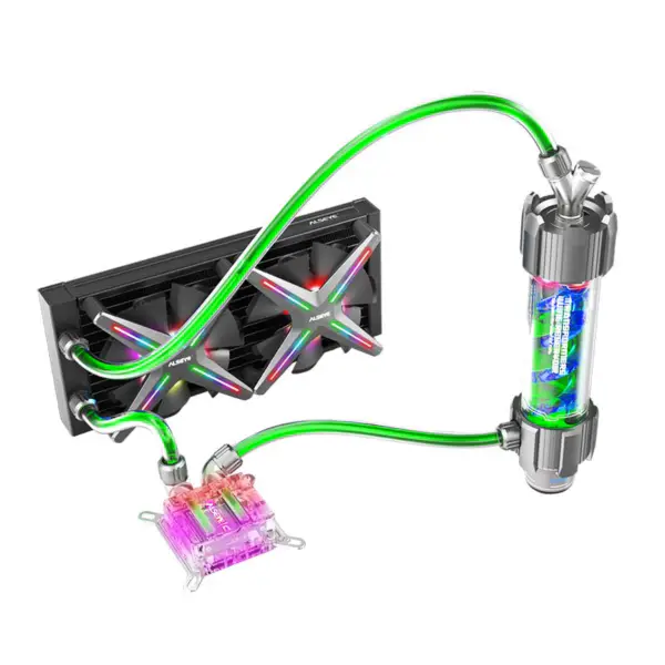Kit de arrefecimento a água Diy 240 Xtreme Soft Tube de alto desempenho com ventoinha Rgb de 120 mm para computador