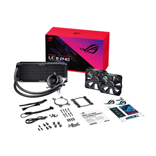 AsUs Rog Strix Lc Ii 240 2fans Radiador integrado arrefecido a água Cpu Asetek 7th Pwm Dc Cpu Cooling Fan